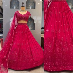 Rani pink color gorgeous lehenga choli